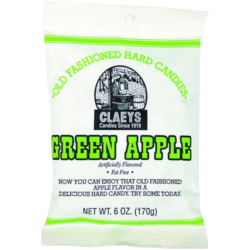 Claeys Old Fashioned Hard Candies Green Apple 12 Count