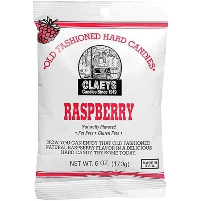 Claeys Old Fashioned Hard Candies Raspberry 12 Count