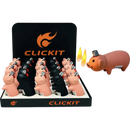 Clickit Torch Lighter Pig Double Flame 20 Count