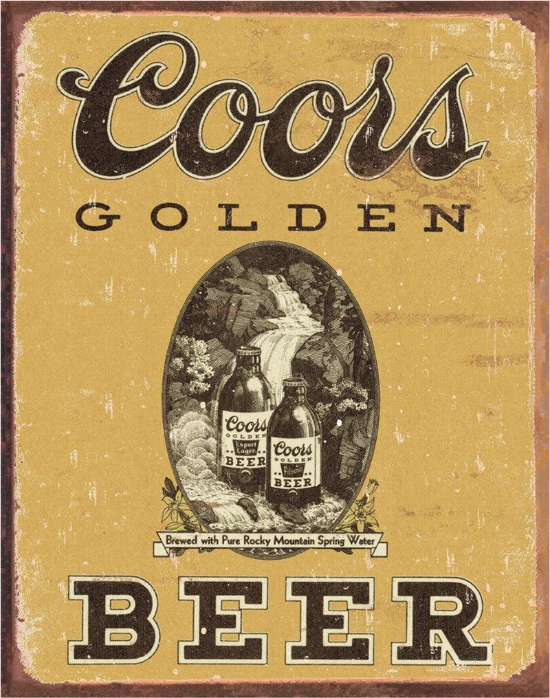 Coors Golden Beer Tin Sign