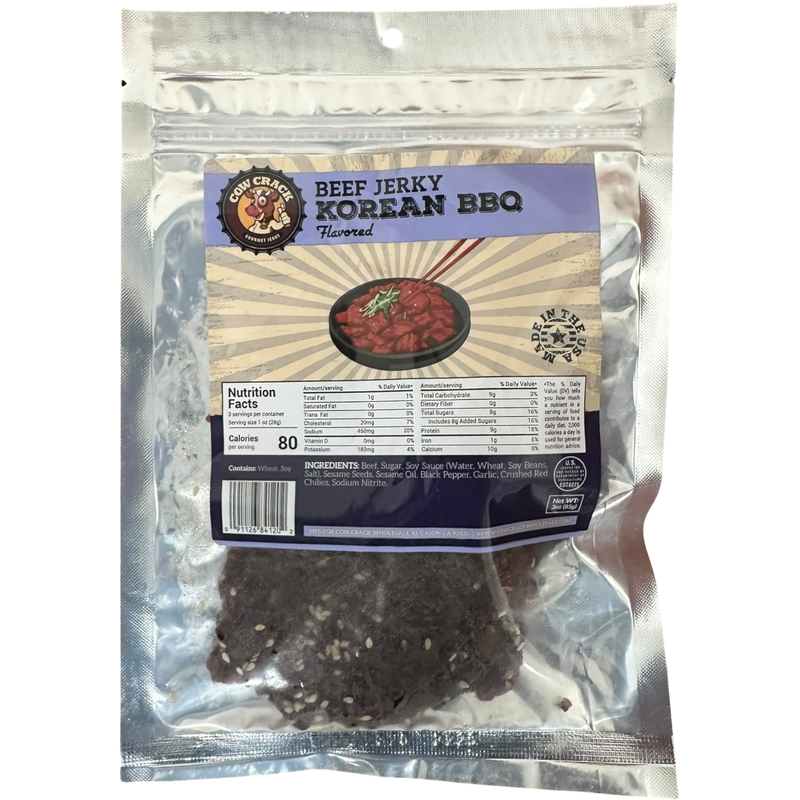 Cow Crack Korean BBQ Beef Jerky 3 oz