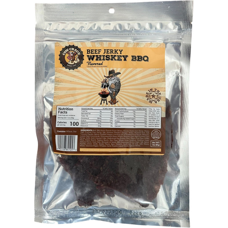 Cow Crack Whiskey BBQ Beef Jerky 3 oz