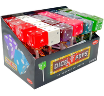 Dice Pop Lollipop Assorted 24 Count