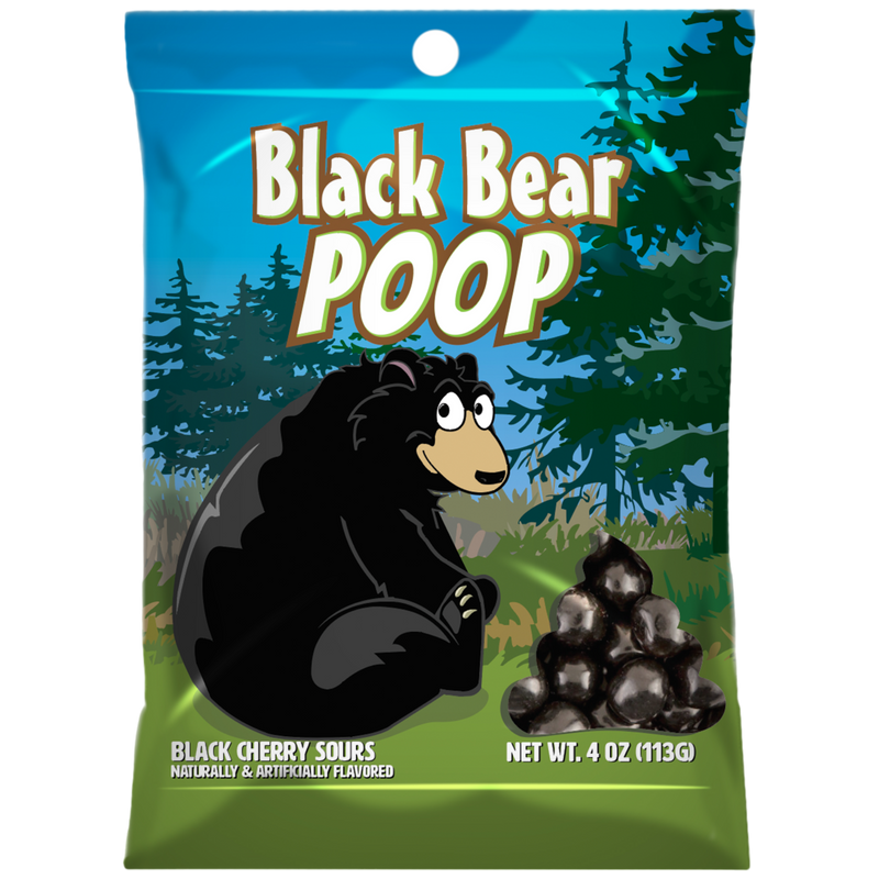 Black Bear Poop Black Cherry Sours 12 Count