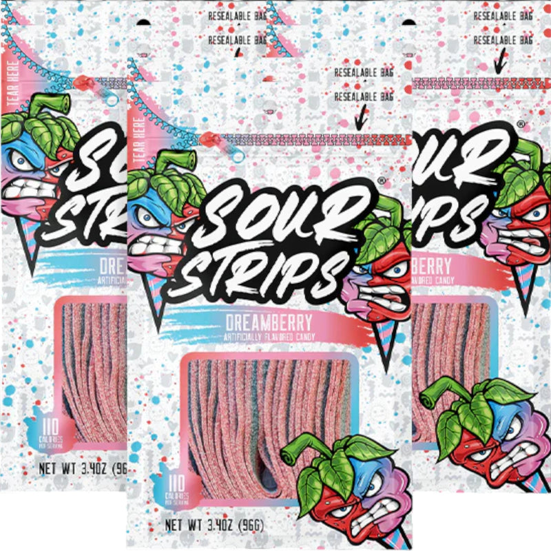 Sour Strips Dreamberry 3.4 OZ