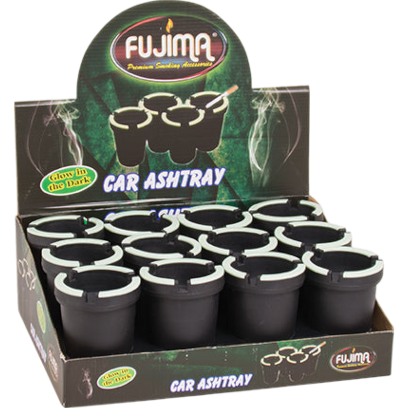Fujima Glow in the Dark Car Self Extinguishing Ashtray 12 Count