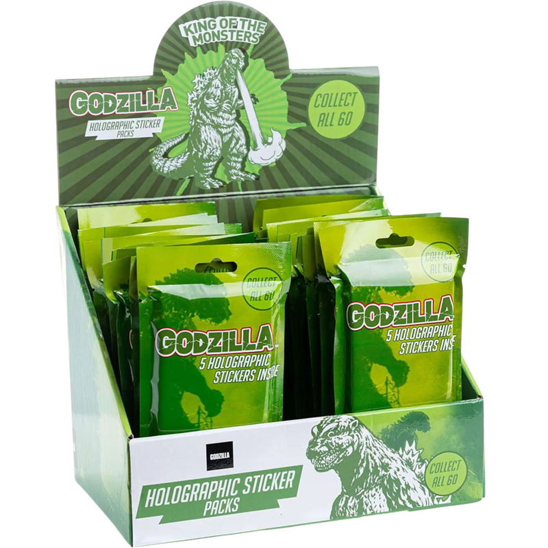 Godzilla Holographic Sticker Pack 24 Count | Cow Crack Wholesale