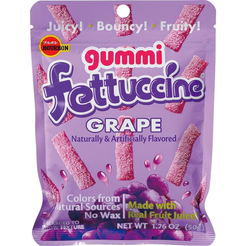 Bourbon Gummi Fettuccine Grape 10 Count