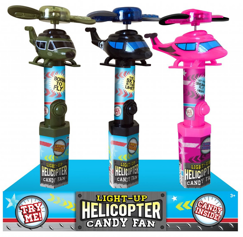 Helicopter Light Up Fan With Candy 12 Count