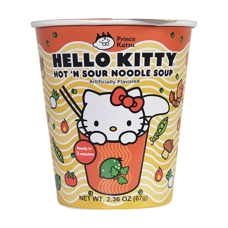 Hello Kitty Hot 'N Sour Noodle Soup 6 Count