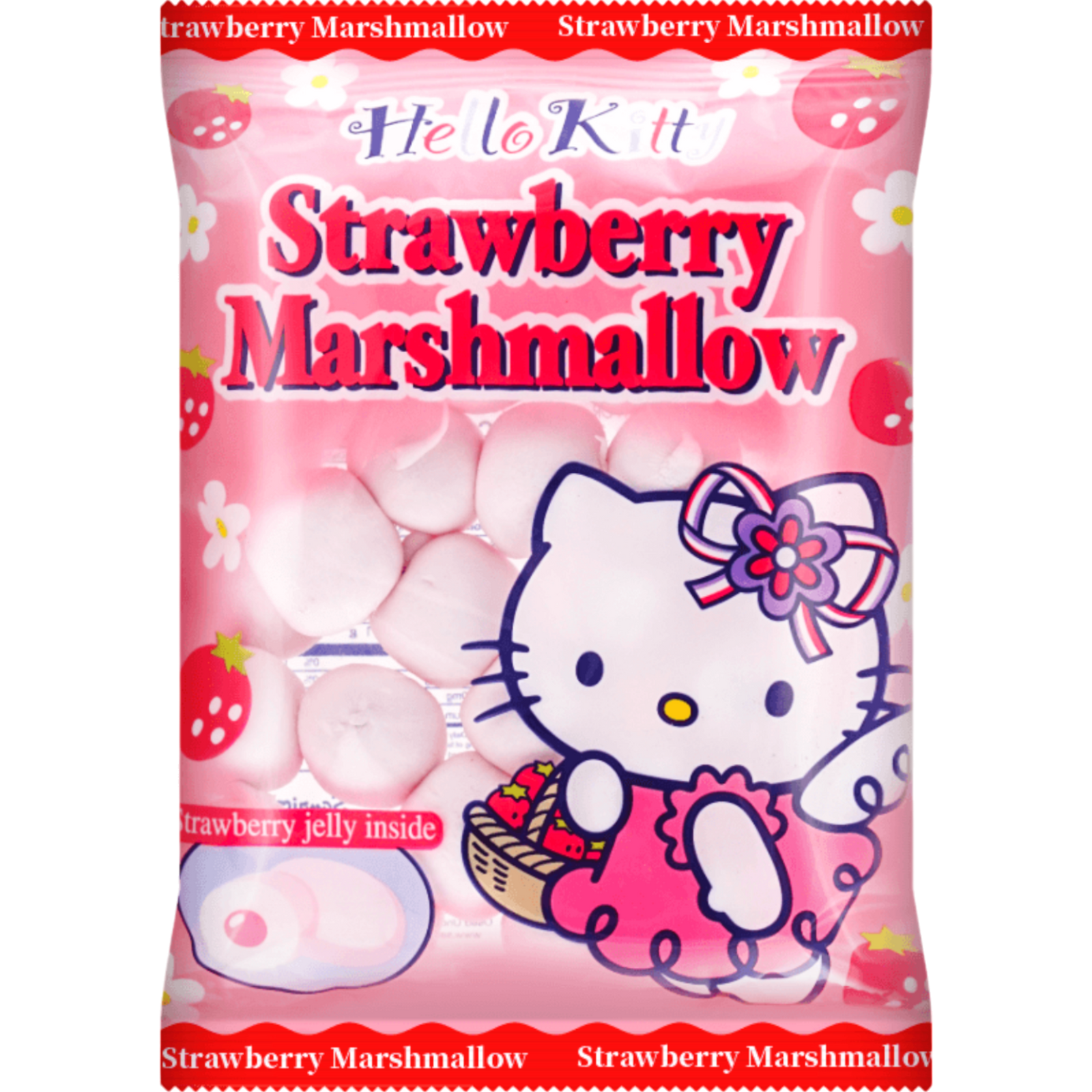 Hello Kitty Strawberry Marshmallow 6 Count Cow Crack Wholesale