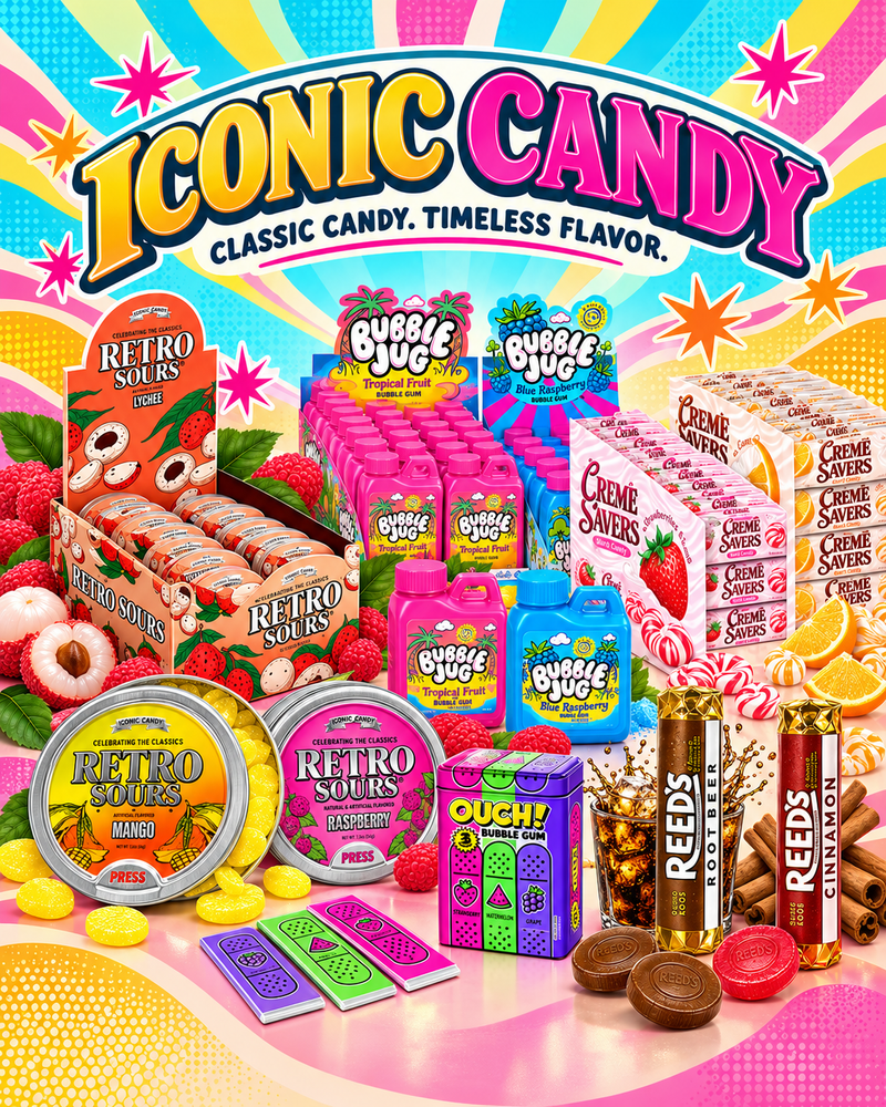 Iconic Candy assortment mobile banner