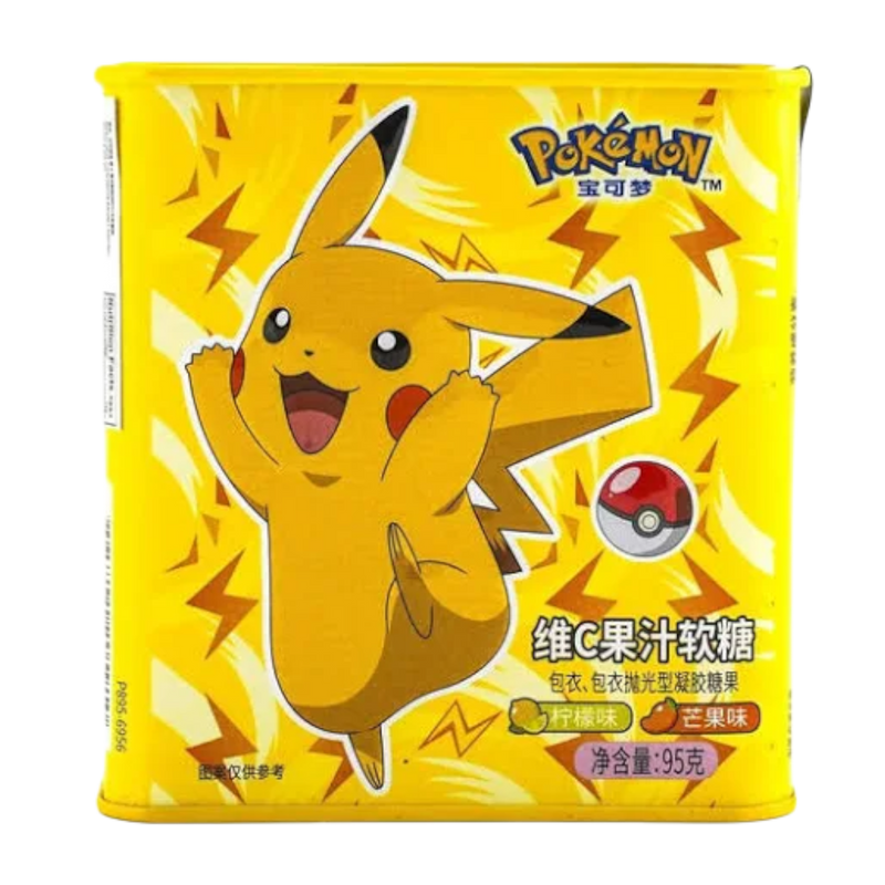 Pokemon Tin Soft Candy Lemon & Mango 6 Count