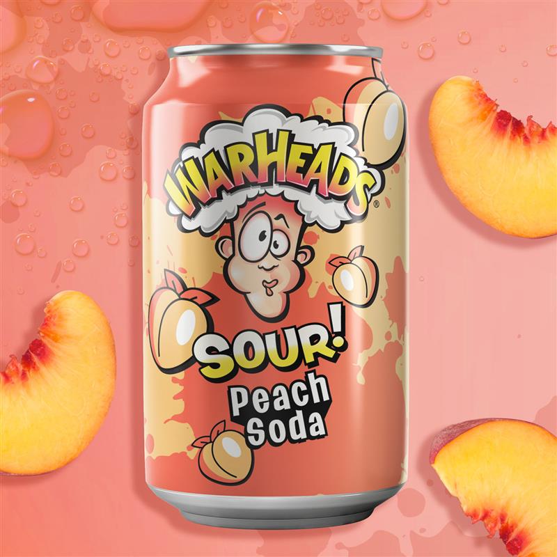 Warheads Peach Soda 12 Count Case