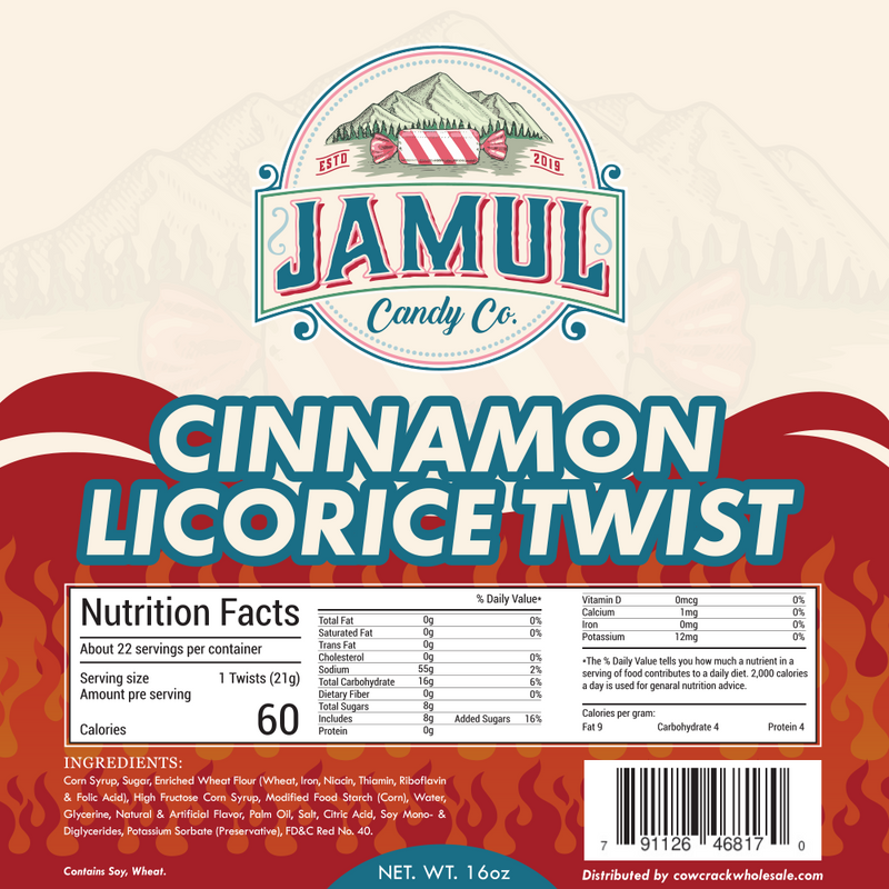 Jamul Candy Co.Cinnamon Licorice 16 OZ