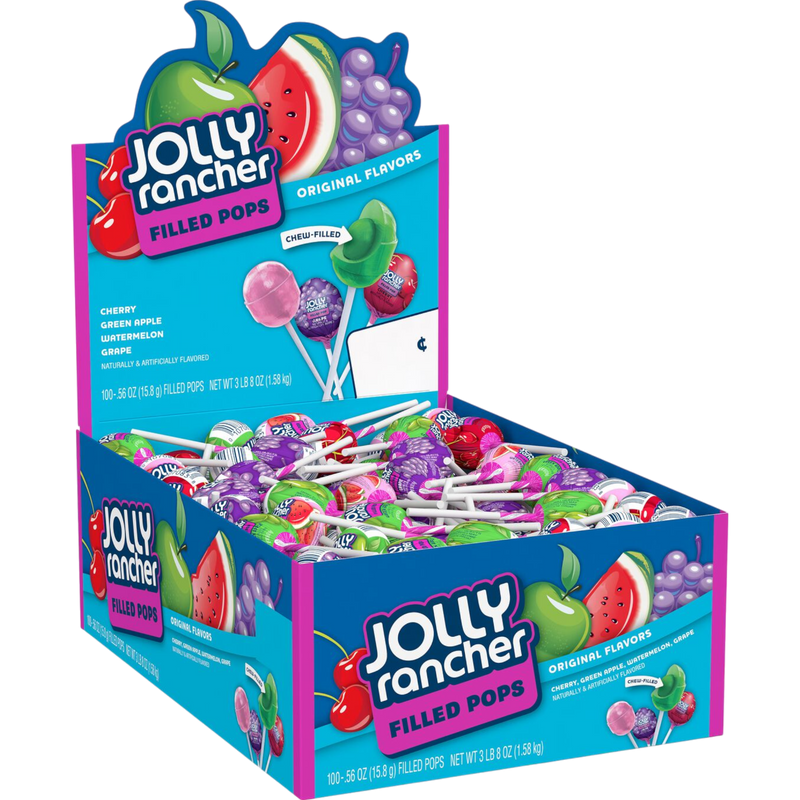 Jolly Rancher Chewy Filled Lollipops 100 Count