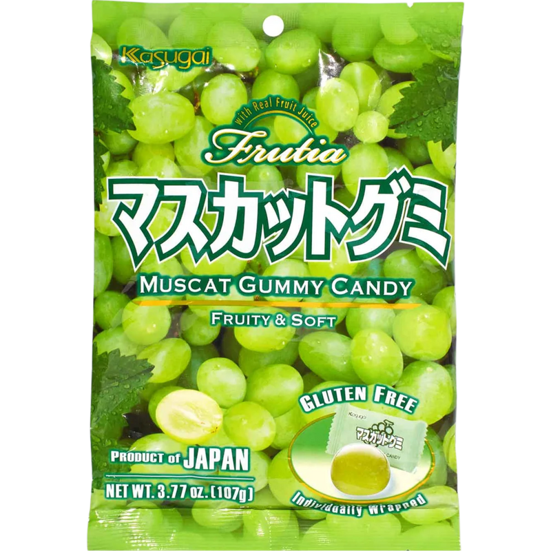 Kasugai Muscat White Grape Gummy Candy 12 Count