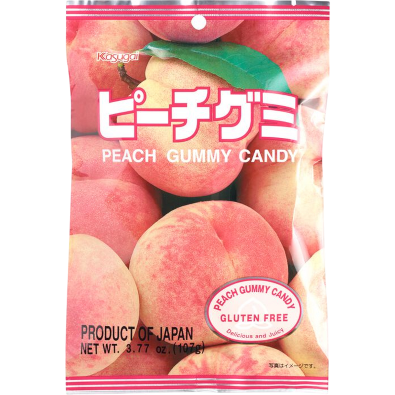 Kasugai Peach Gummy Candy 12 Count