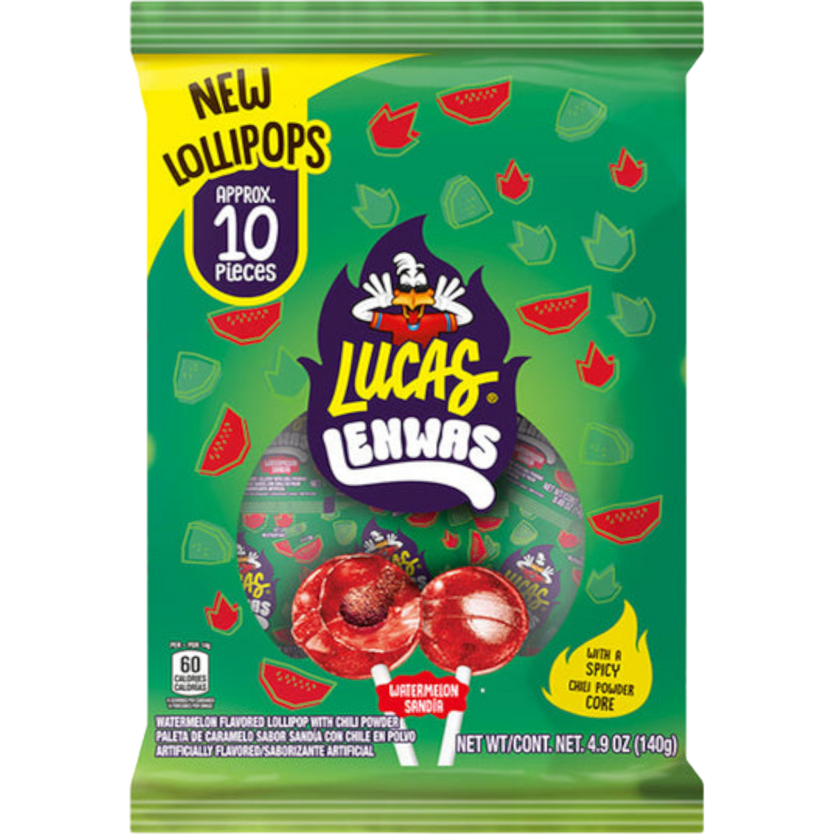 Lucas Lenwas Lollipops Sandia 6 Count | Cow Crack Wholesale