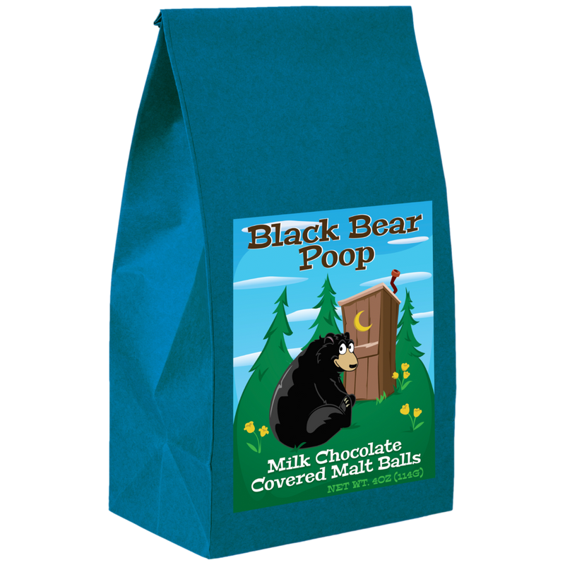 Black Bear Poop Chocolate Covered Malt Balls Lunch Bag