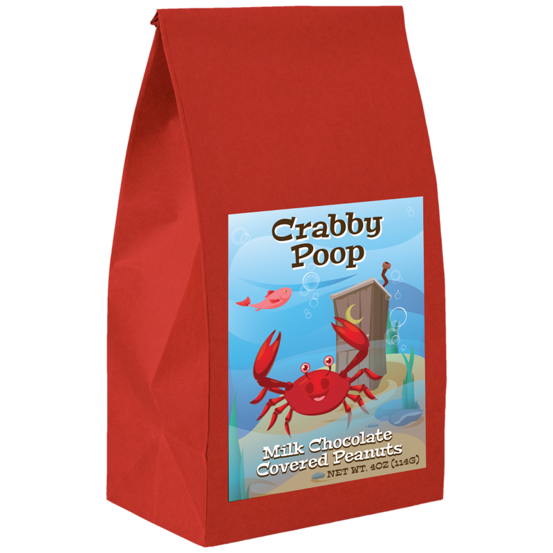 Crabby Poop Milk Chocolate Covered Peanuts Lunch Bag