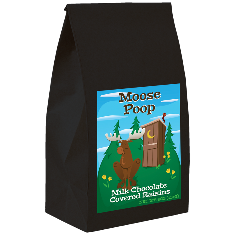 Moose Poop Milk Chocolate Covered Raisins Lunch Bag