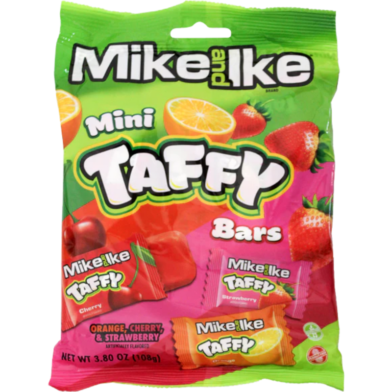 Mike and Ike Mini Taffy Bars 12 Count