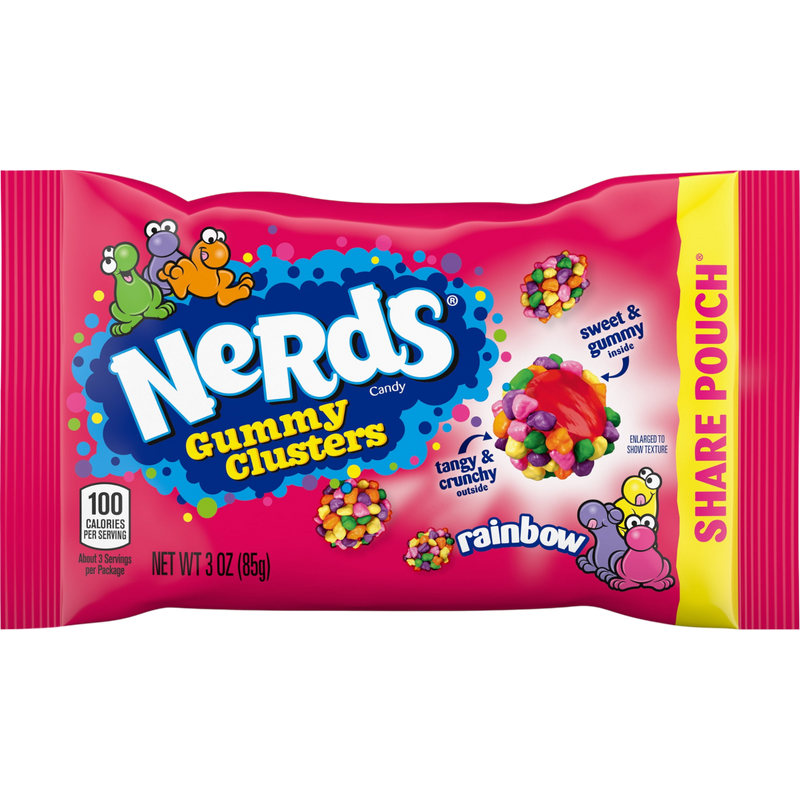 Nerds Gummy Clusters Rainbow Share Pouch 12 Count