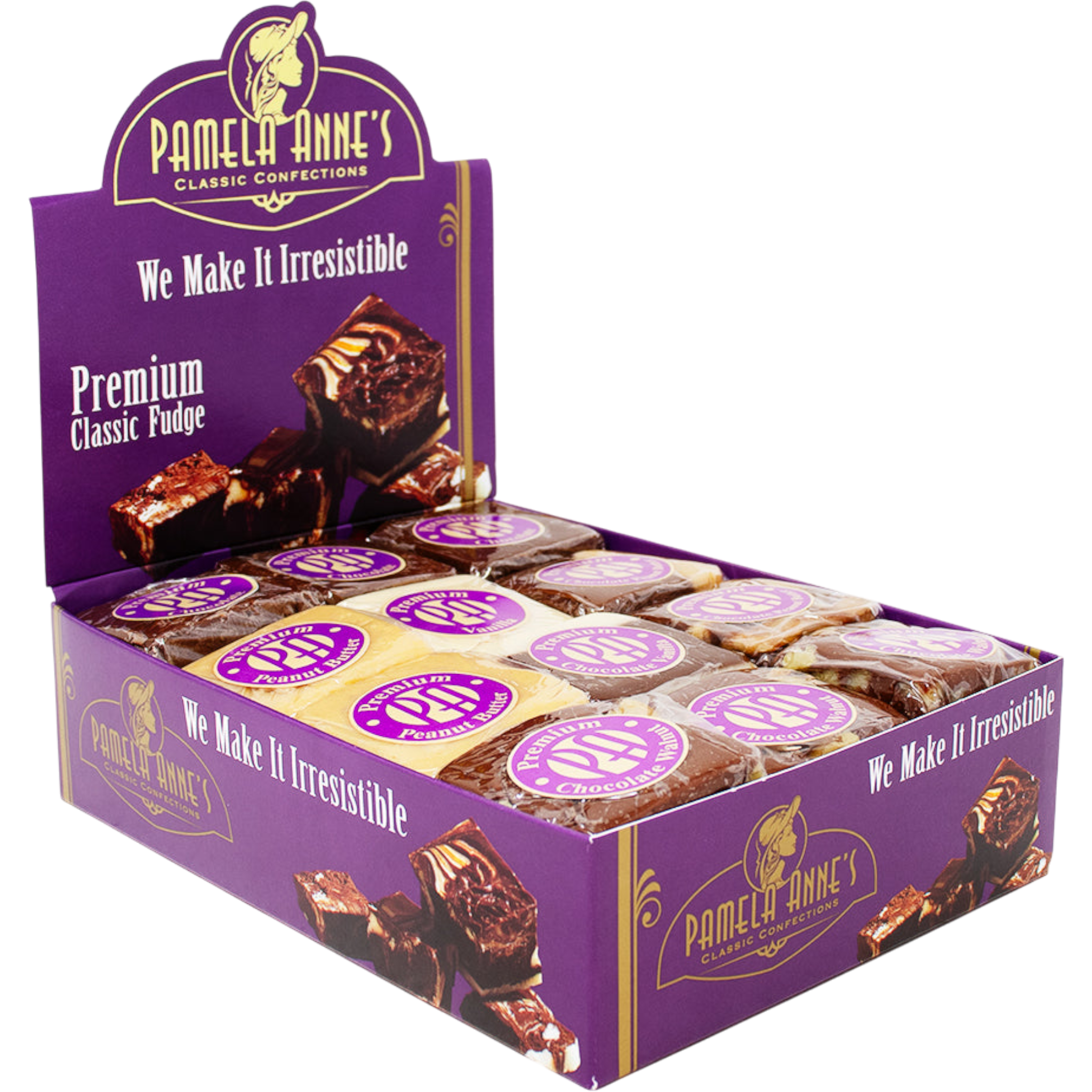 Pamela Anne's Premium Classic Fudge 24 Count | Cow Crack Wholesale