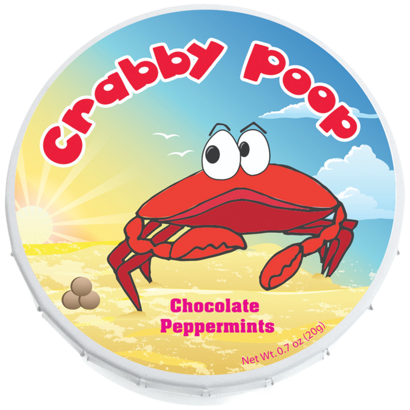 Crabby Poop Chocolate Peppermints 24 Count