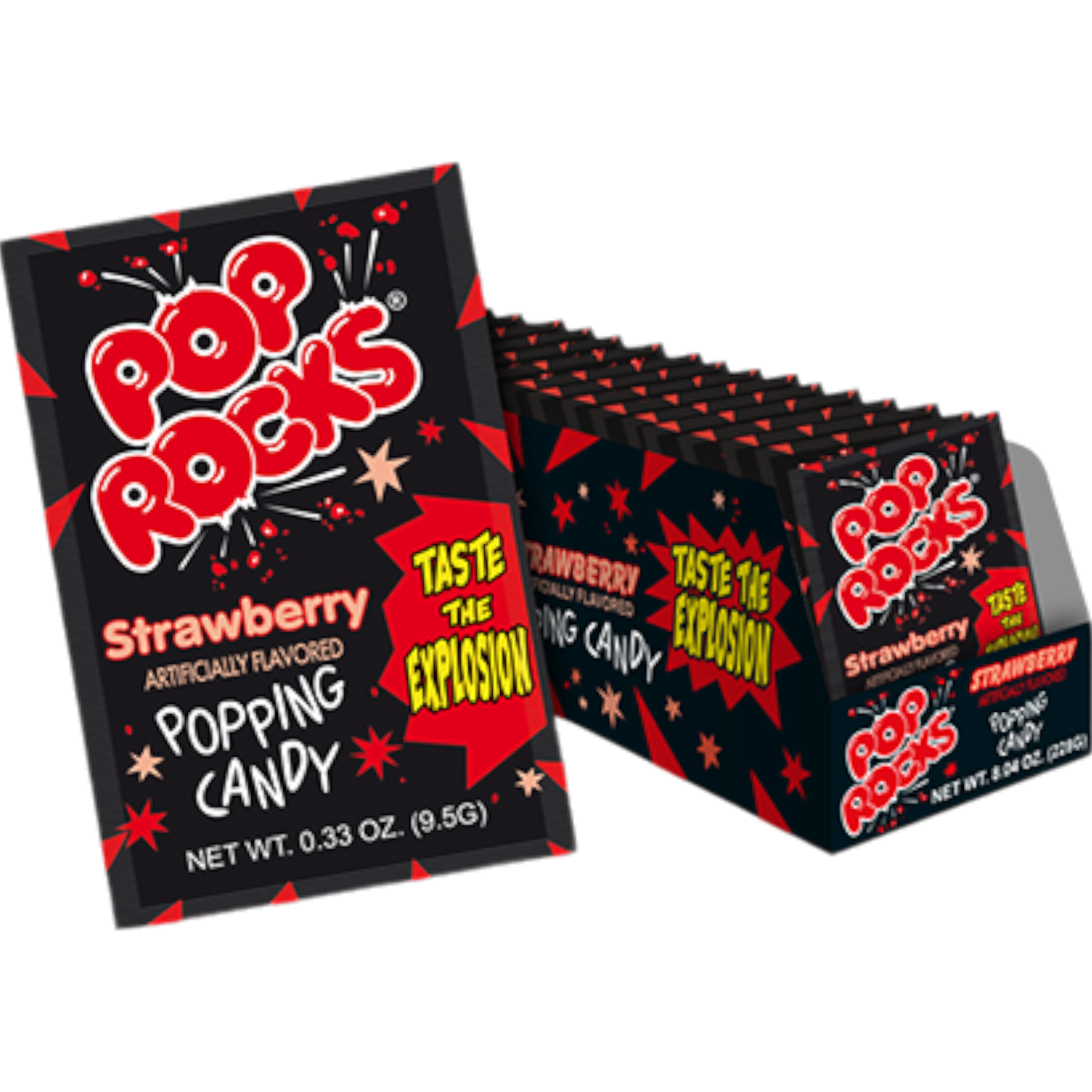 Pop Rocks Strawberry 24 Count | Cow Crack Wholesale