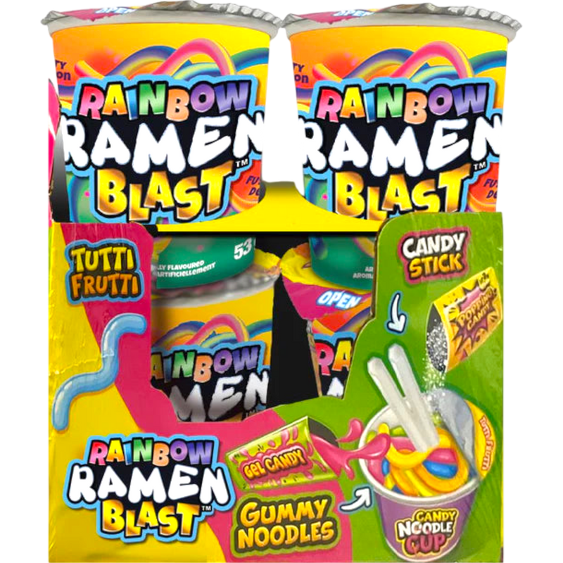 Rainbow Ramen Blast Candy Noodle Cup 12 Count