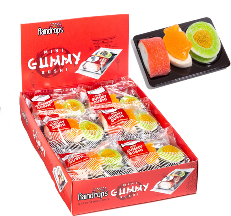 Raindrops Mini Sushi Gummy 12 Count
