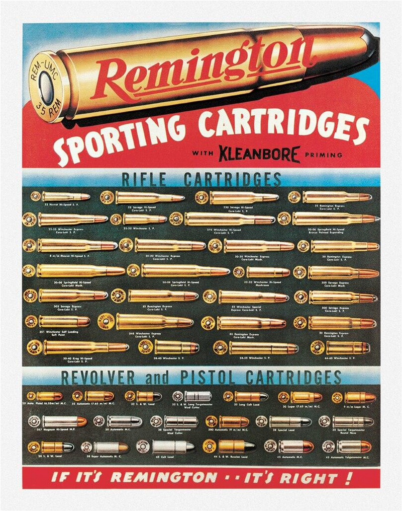 Remington Sporting Cartridges Tin Sign