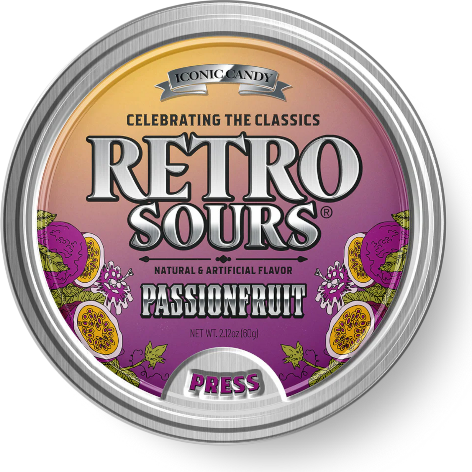 Retro Sours Passionfruit 8 Count | Cow Crack Wholesale