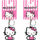 Hello Kitty Pink Lasercut Rubber Keychain 36 Count