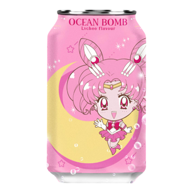 Sailor Moon Ocean Bomb Lychee Sparkling Water 24 Count