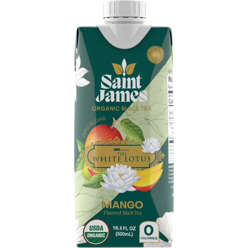 Saint James Organic Black Tea Mango The White Lotus Edition 12 Count