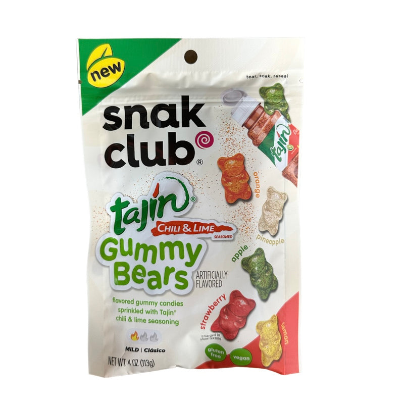Snak Club Gummy Bears with Tajin 4 oz- 6 count