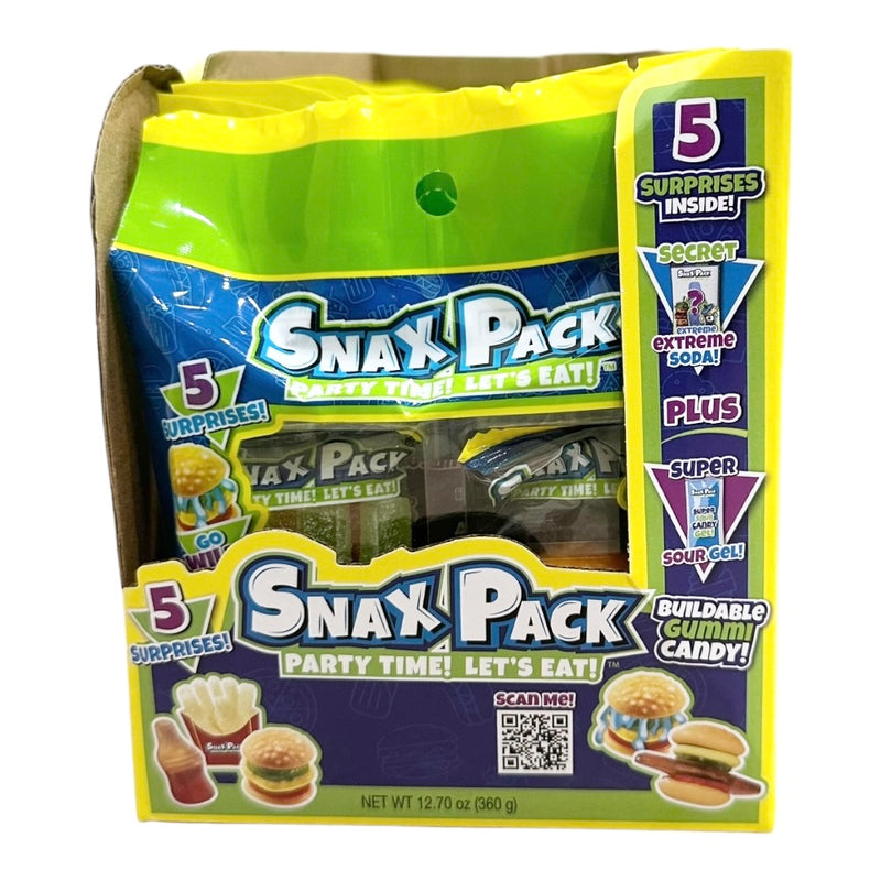 Snax Pack Party Time Buildable Gummi Candy 12 Count