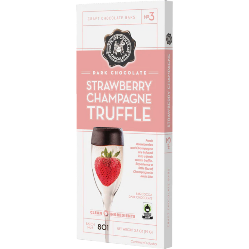 Chocolate Chocolate Chocolate Strawberry Champagne Truffle 12 Count