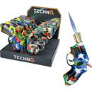 Techno Camouflage Revolver Torch Lighter 12 Count