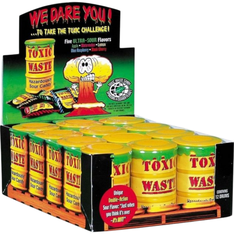 Toxic Waste Drum Sour Candy 12 Count