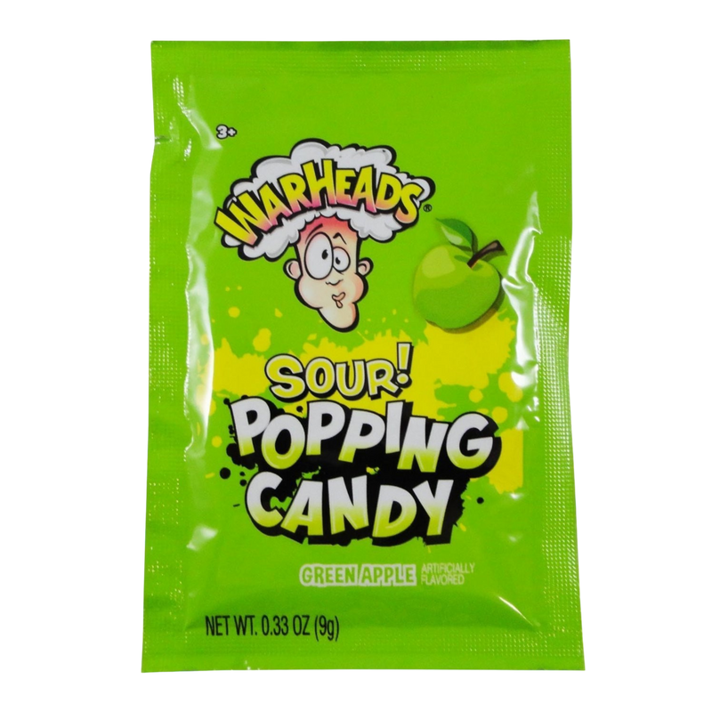 Warheads Sour Popping Candy Green Apple 20 Count