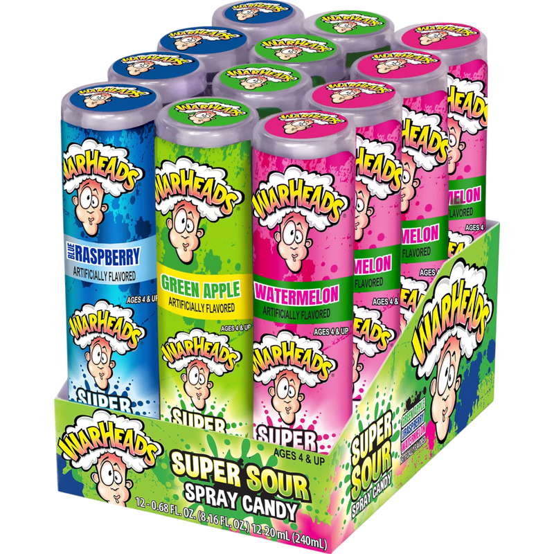 Warheads Super Sour Spray Candy 12 Count