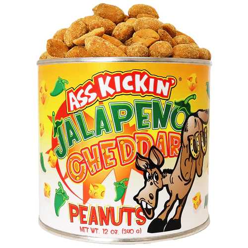 Ass Kickin' Jalapeno Cheddar Peanuts 12 oz
