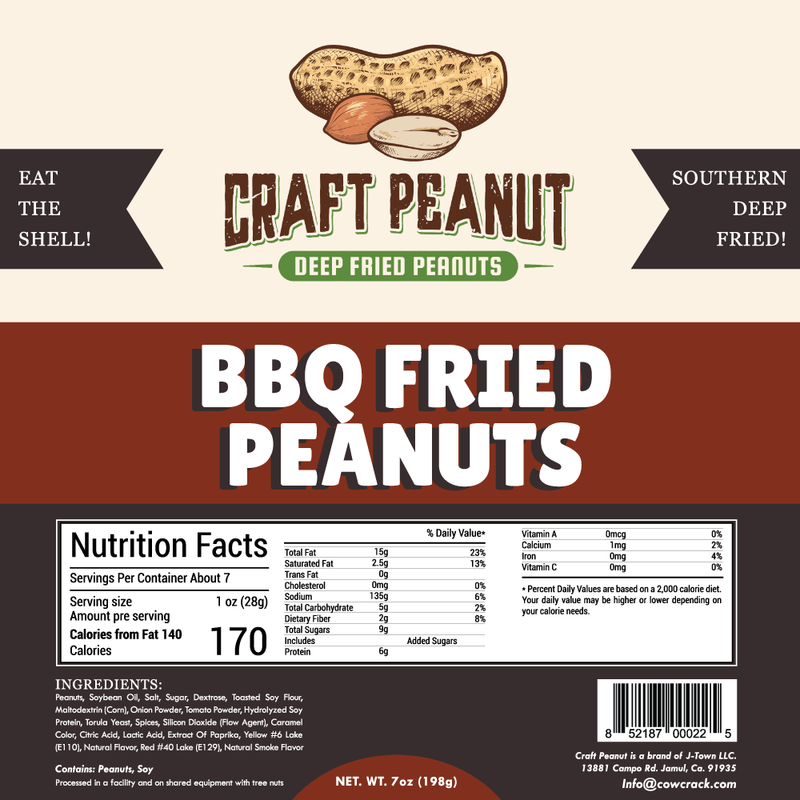 Craft Peanut BBQ Fried Peanuts 7 oz