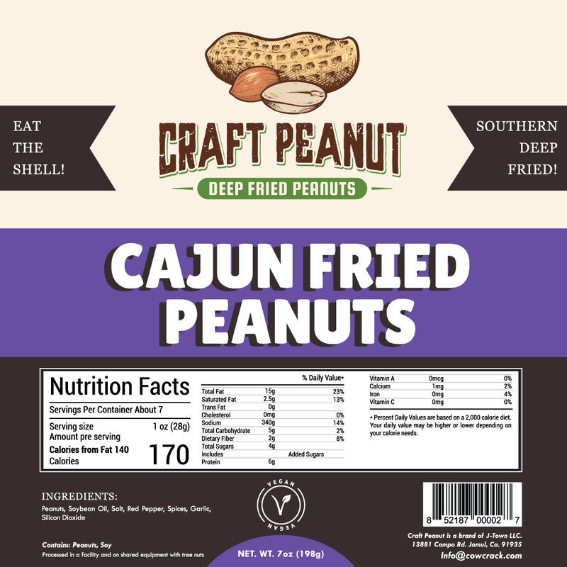 Craft Peanut Cajun Fried Peanuts 7 oz