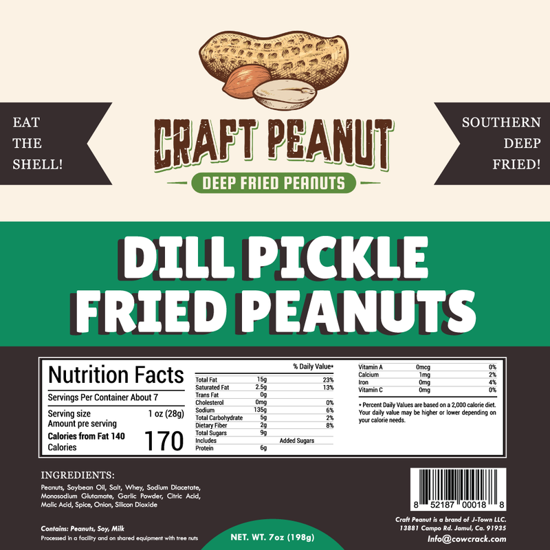 Craft Peanut Dill Pickle Fried Peanuts 7 oz