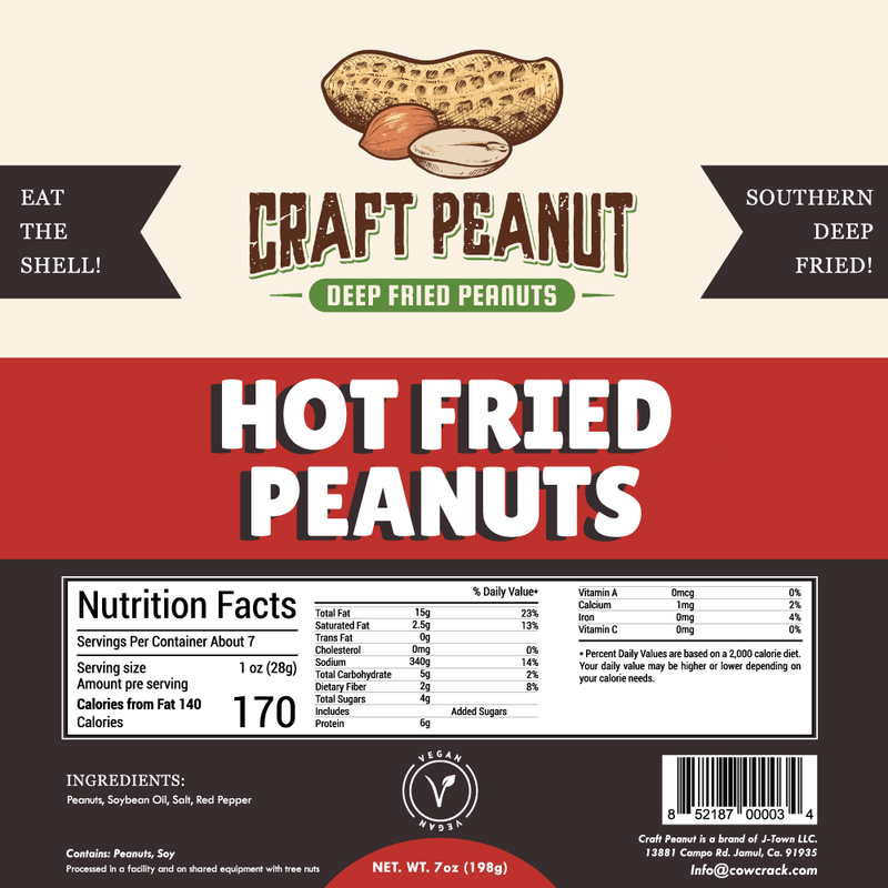 Craft Peanut Hot Fried Peanuts 7 oz